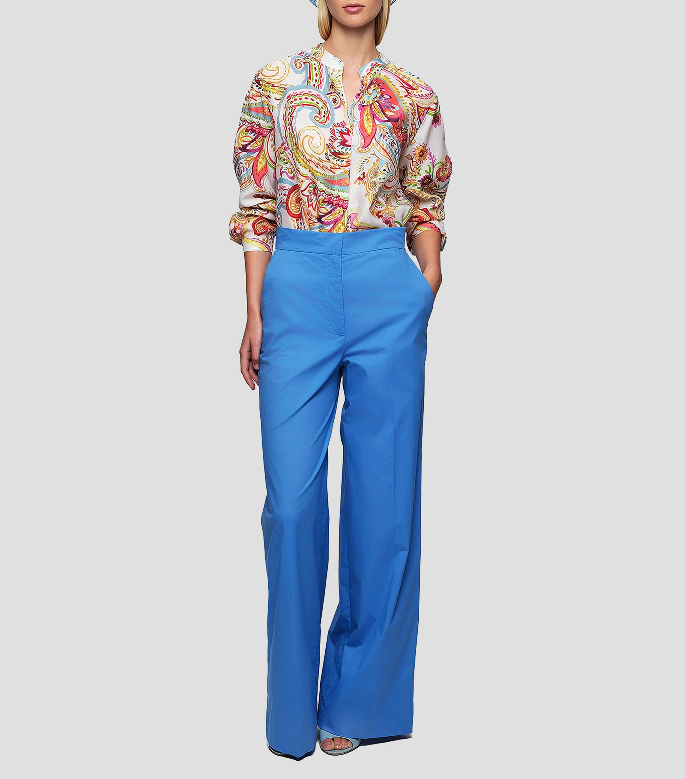Blusa estampada con manga larga Mujer